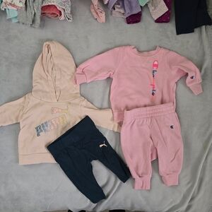 Champion Pink Baby Sweatshirt And Puma Set Bundle Girl 3 Month